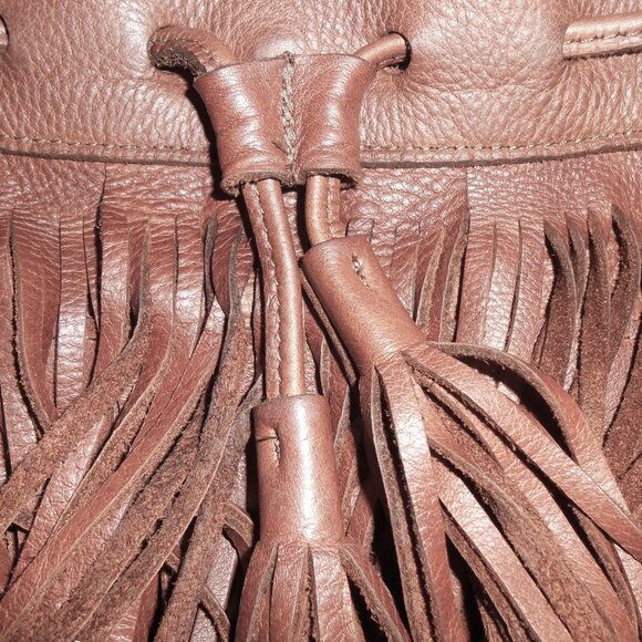 McFadin fringed leather shoulder / crossbody bag - Picture 11 of 13